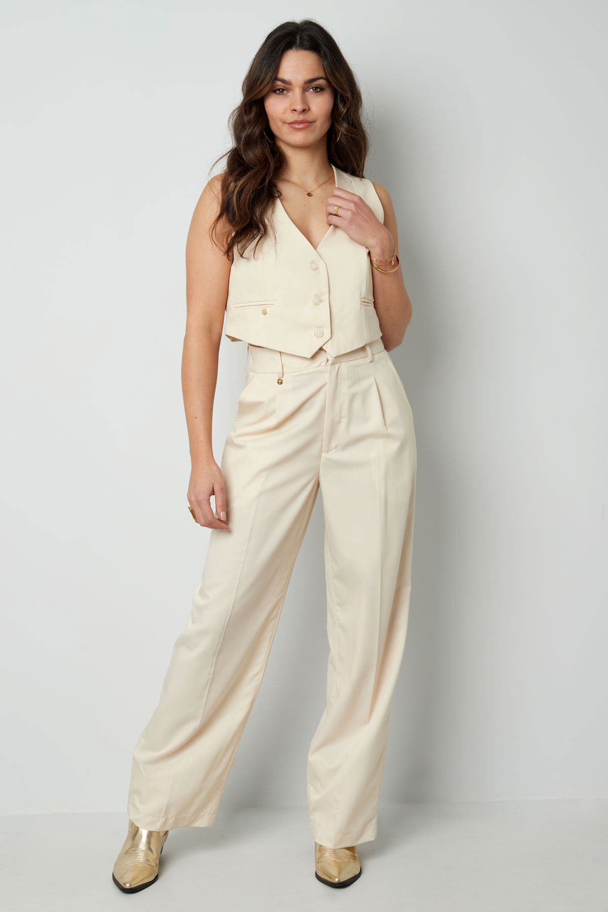 Cropped waistcoat - off-white  h5 Picture5